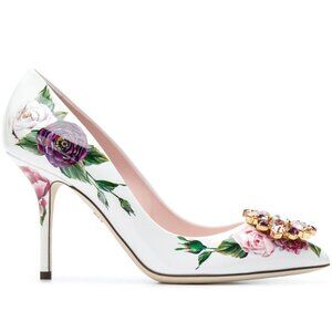 DOLCE & GABBANA Peonie Heels (White) 39.5